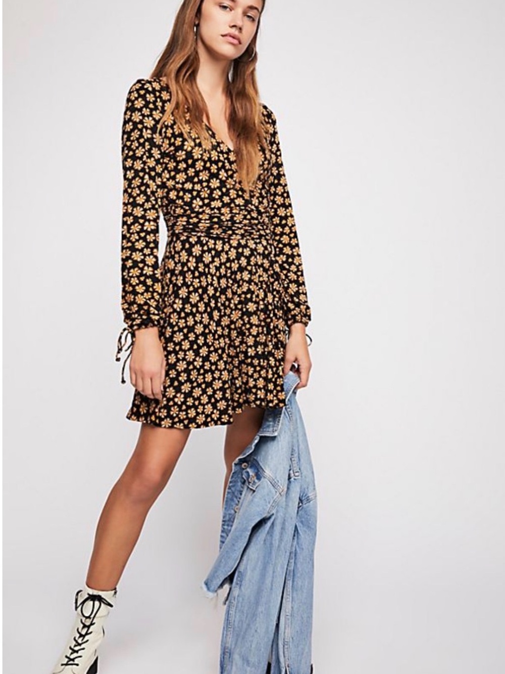 Free People Pradera Wrap Mini Dress